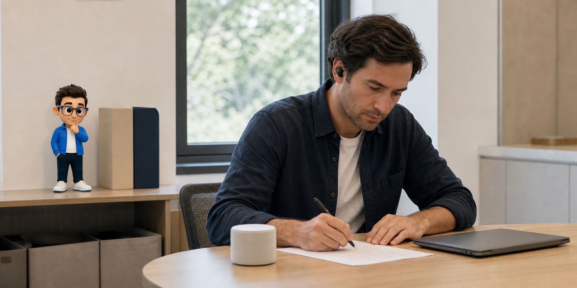 Customer service quality analyst reviews a sampled conversation while the Context Keeper compares evidence nearby