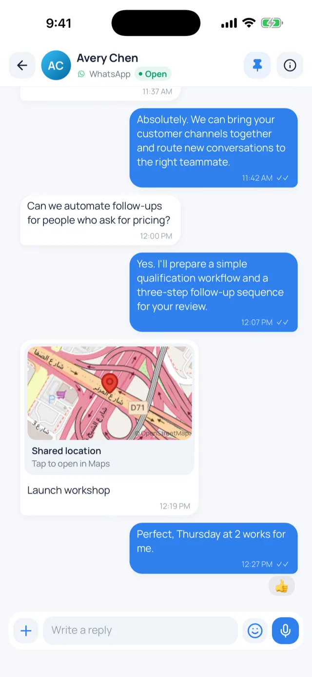 Work from the same shared inbox.